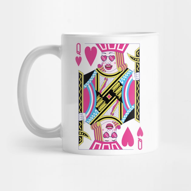 Drag Queen Of Hearts Playing Card by agapimou